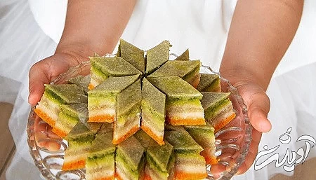 طرز تهیه باقلوای سه رنگ قزوین باقلوای سه رنگ, بهترین باقلوای قزوین, باقلوای سه رنگ قزوین